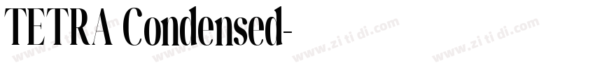 TETRA Condensed字体转换